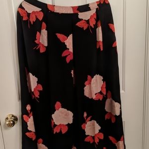 Black and floral skirt
